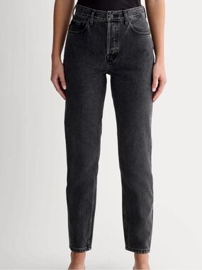Everlane Women's Black Cropped Ankle Jeans 90s Cheeky 100% Organic Cotton Eco
